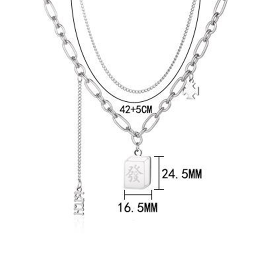 链长42cmx尾链5cmx吊坠长度24.5mmx吊坠宽度16.5mm